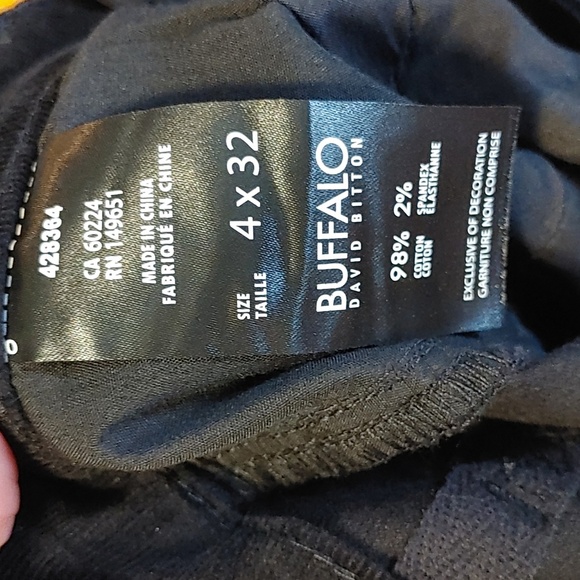🌻NWT Buffalo David Bitton 4X32 Mid Rise Slim Fit Stretch Black Corduroy P… - Picture 10 of 10